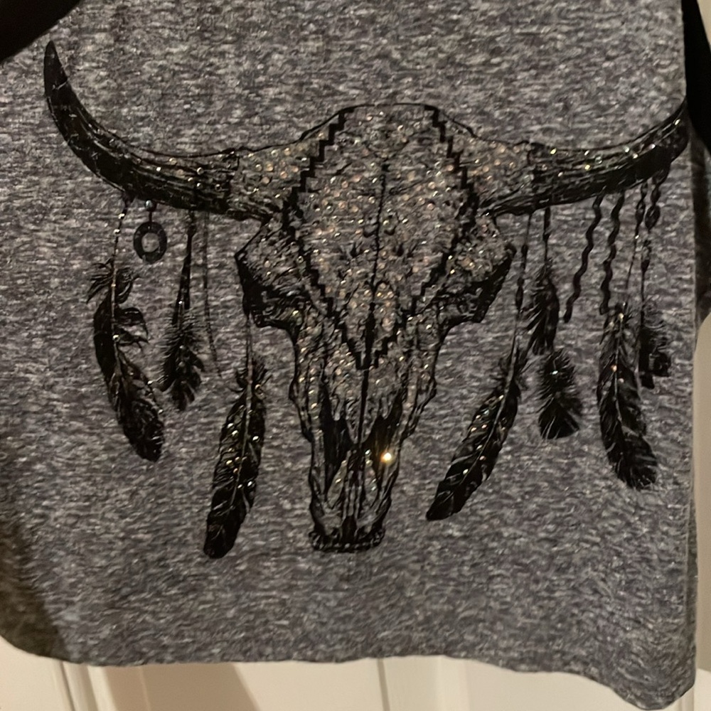 Longhorn rodeo rhinestone crop top - Picture 3 of 3